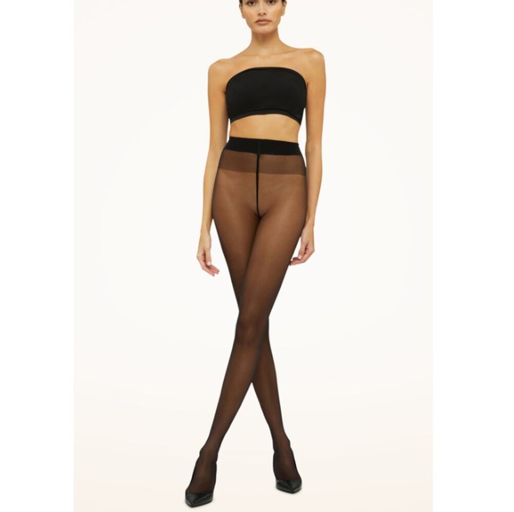 Wolford Women's Black Satin Touch 20 Tights Size S